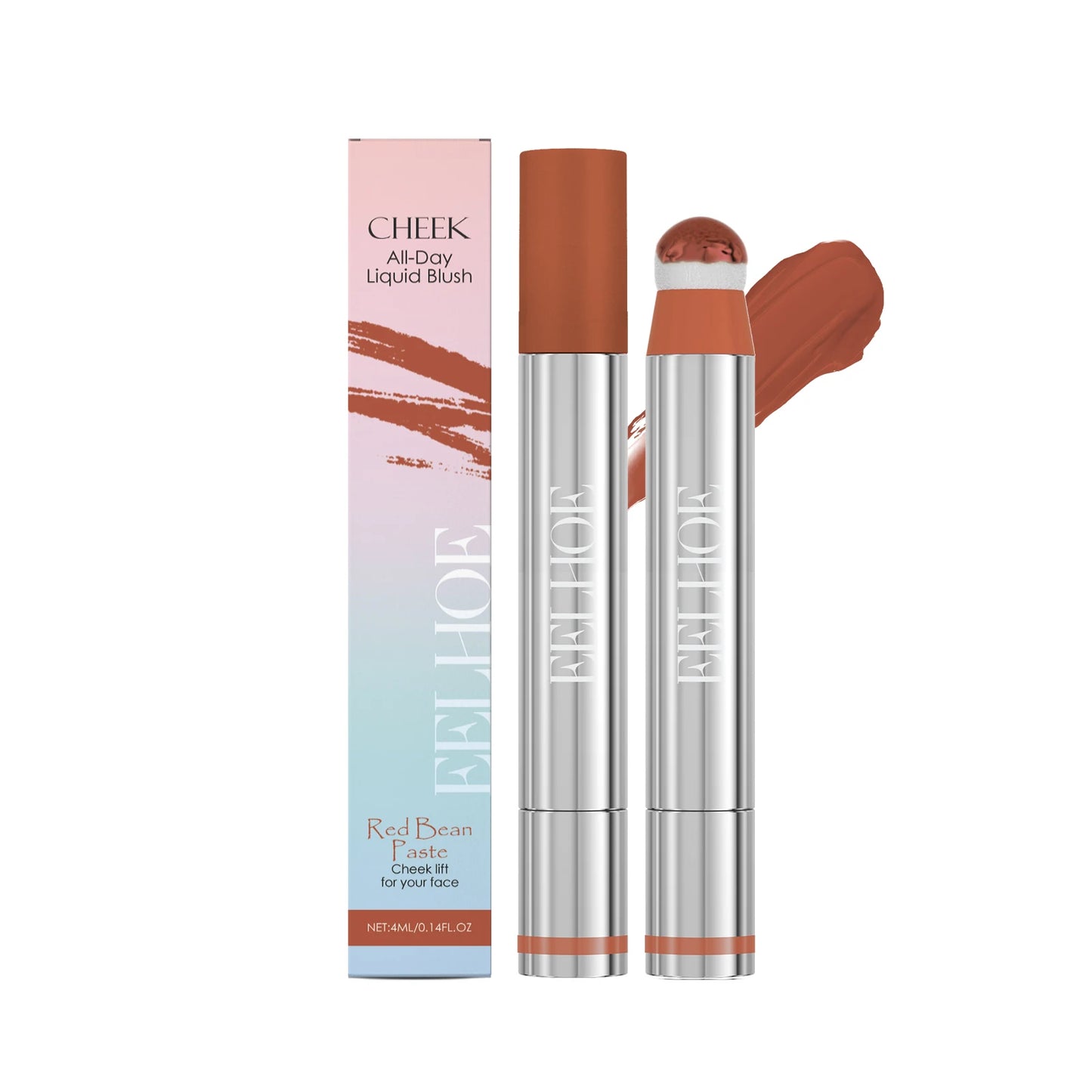 3 Colors Spin Brush Liquid Blush and Lip Gloss Moisturizing Matte Brightening Contour Highlighter Long-wearing Non-fading Makeup