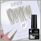 VOKY 7ML Crystal Stone Cat Eye Gel Nail Polish UV/LED Shiny Wide Cat Eye Gel, Classic Holographic Glitter Milky Way Color UV Gel