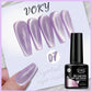 VOKY 7ML Crystal Stone Cat Eye Gel Nail Polish UV/LED Shiny Wide Cat Eye Gel, Classic Holographic Glitter Milky Way Color UV Gel
