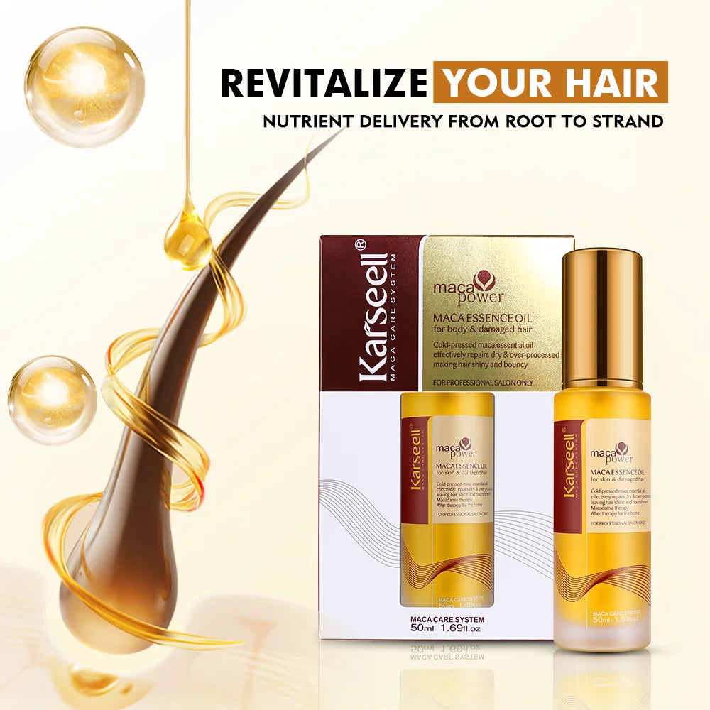 Karseell 50ml Moroccan Argan Oil for Hair Healing Cold Pressed Weightless Argan Oil Hair Serum for Dry Damaged Hair