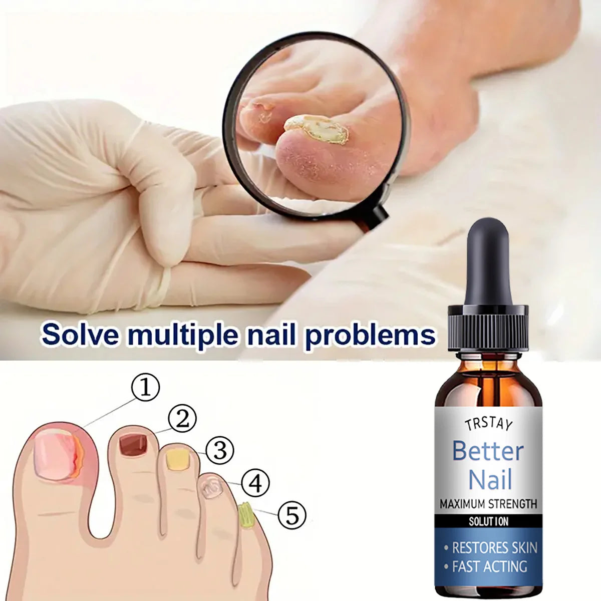 TRSTAY 50ml Nail Cuticle Nutrient Oil Nourishes and Repairs Damaged Nails Moisturizing Strengthens and Brightens Nail Care