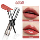 2 In 1 Dual Ended Moisturizing Lipstick & Lip Gloss,Waterproof Proof Lipstick Sealer,Matte & Mirror,Long Lasting,Non-Stick Cup