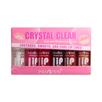 6pcs Jelly Lip Oil Set – Hydrating, Shimmering Gloss, Waterproof, Long-Lasting, Easy Application, Unisex, Multi-Shade Combo