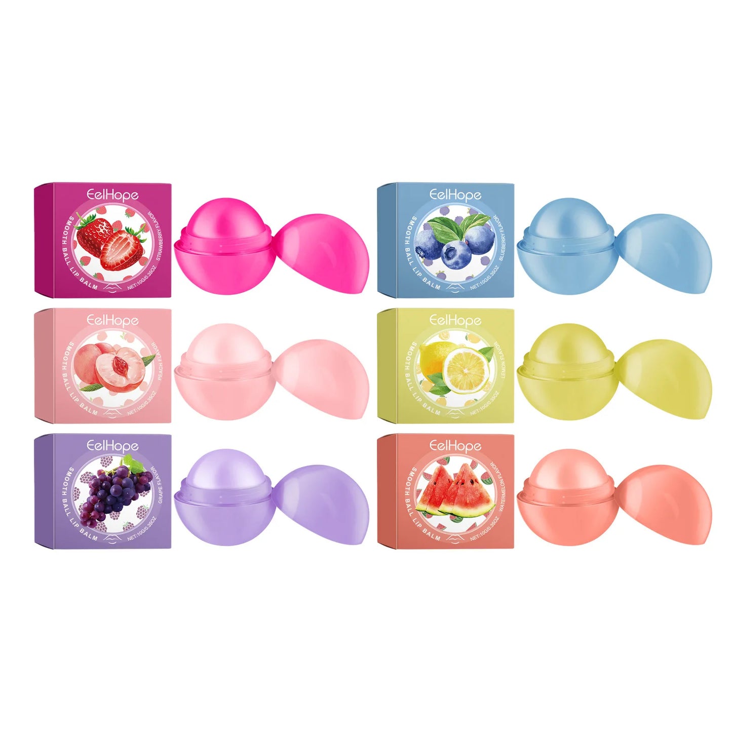 Eelhope 10g Fruit Moisturizing Lip Balm Hydrating Overnight Lasting Lip Plumper Reduce Lip Lines Repair Cracking Lips Care Balm