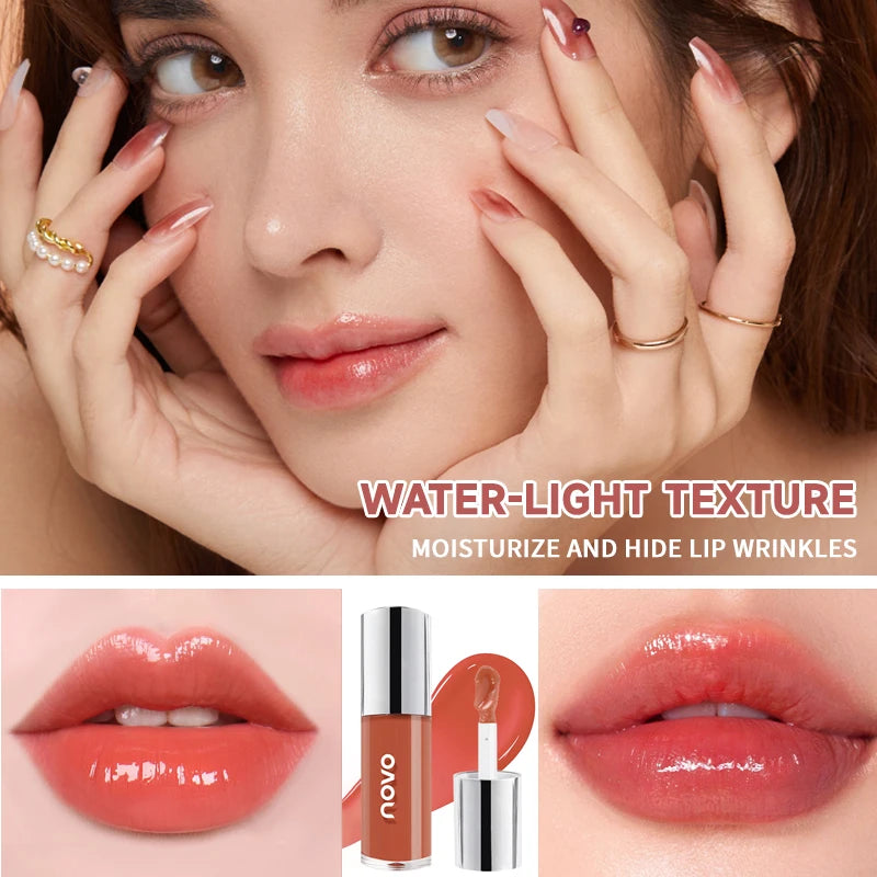 Mirror Glossy Lip Gloss Moisturizing And Long-Lasting Non-Stick Cup Lipstick, Rich Color, Blush, Brightening And Plumping,