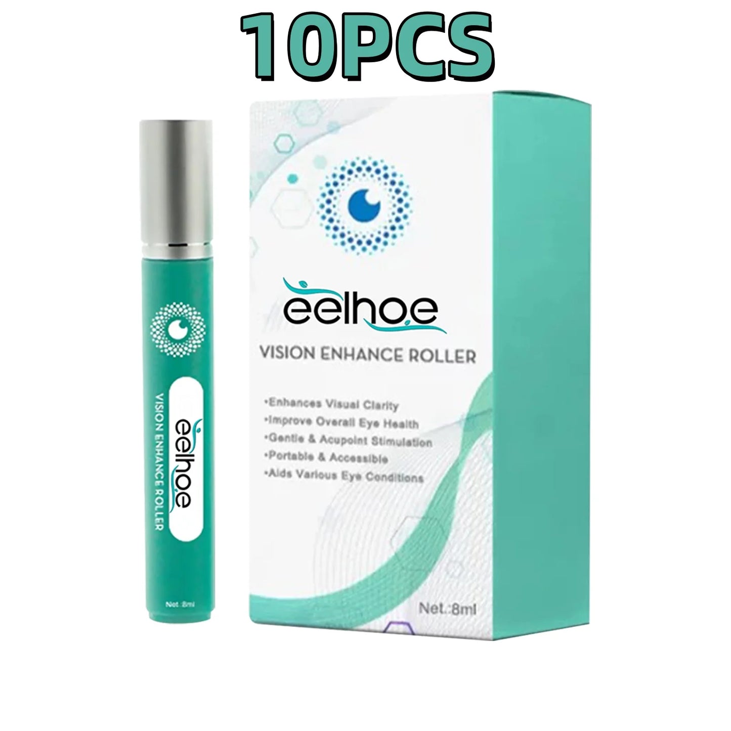 Vision Enhancement Roller Relieve Discomfort Fatigue Dry Eye Astigmatism Eliminate Remove Dark Circles Eye Bags Massage Roller