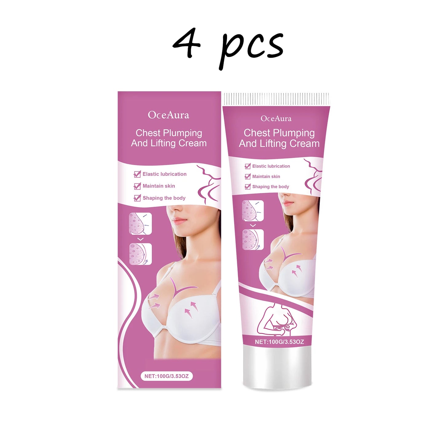 Oceaura Breast Lifting Cream Nourishing Enhance Skin Elasticity Lifting Reduce Dryness Non-greasy Refreshing Breast Cream