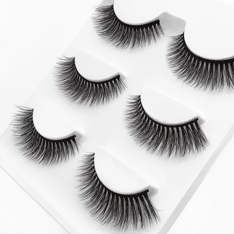 SHIDISHANGPIN 3 Pairs 29 Styles 3D Faux Mink Hair Soft False Eyelashes Fluffy Wispy Thick Lashes Handmade Lash Eye Makeup Tools