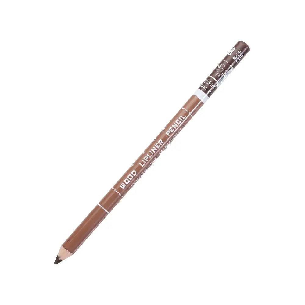 Colorful Natural Matte Wood Lip Liner Pen Waterproof Long Lasting Lipstick Pencil Contour Lady Charming Women's Cosmetic Tool