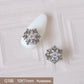 10pcs 3D Alloy Christmas Tree Bells Nail Art Zircon Pearl Metal Manicure Nails Accessories DIY Nail Decorations Supplies Charms
