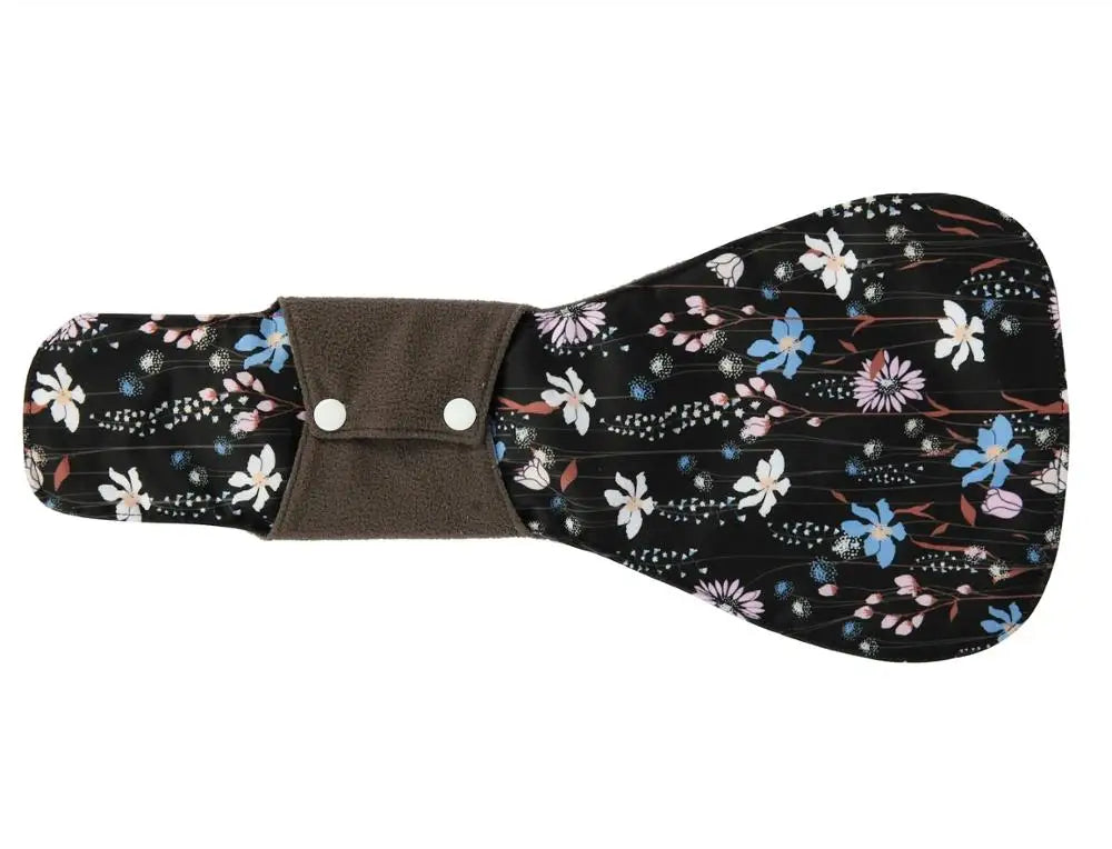 [Sigzagor]1 XXL Cloth Menstrual Pad Sanitary Bamboo Charcoal Reusable Overnight Post Partum 16in