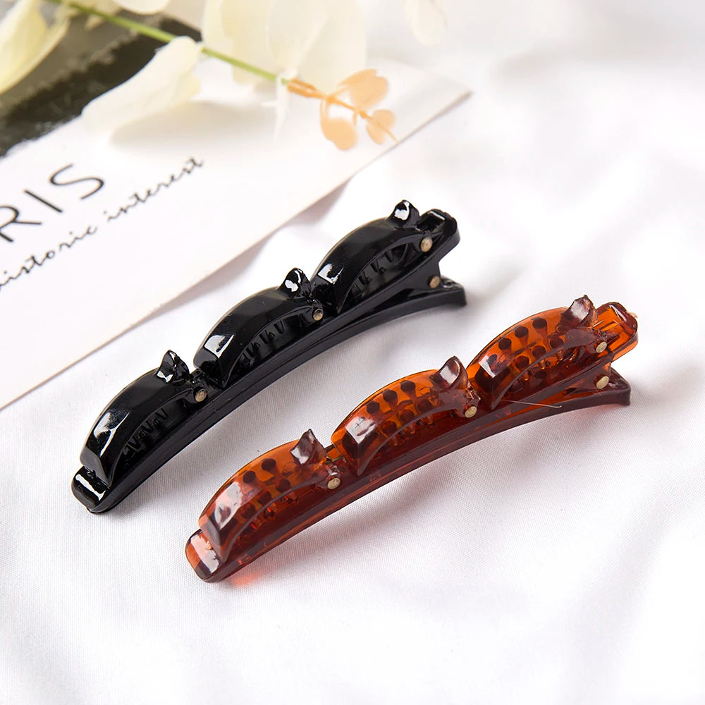 Double Layer Bands Clip Hairbands Fashion Plastic Braided Headband Punk New Knitting Womens Headwear Hair Accessories Pearl