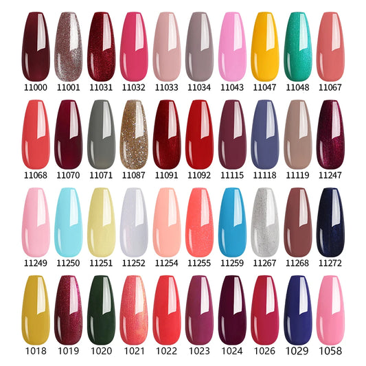 Clou Beaute 8ml Gel Polish Colorful Glitter UV Nail Gel Vernis Semi Permanent Glass Bottle Blue Green White Soak Off Gel Nail