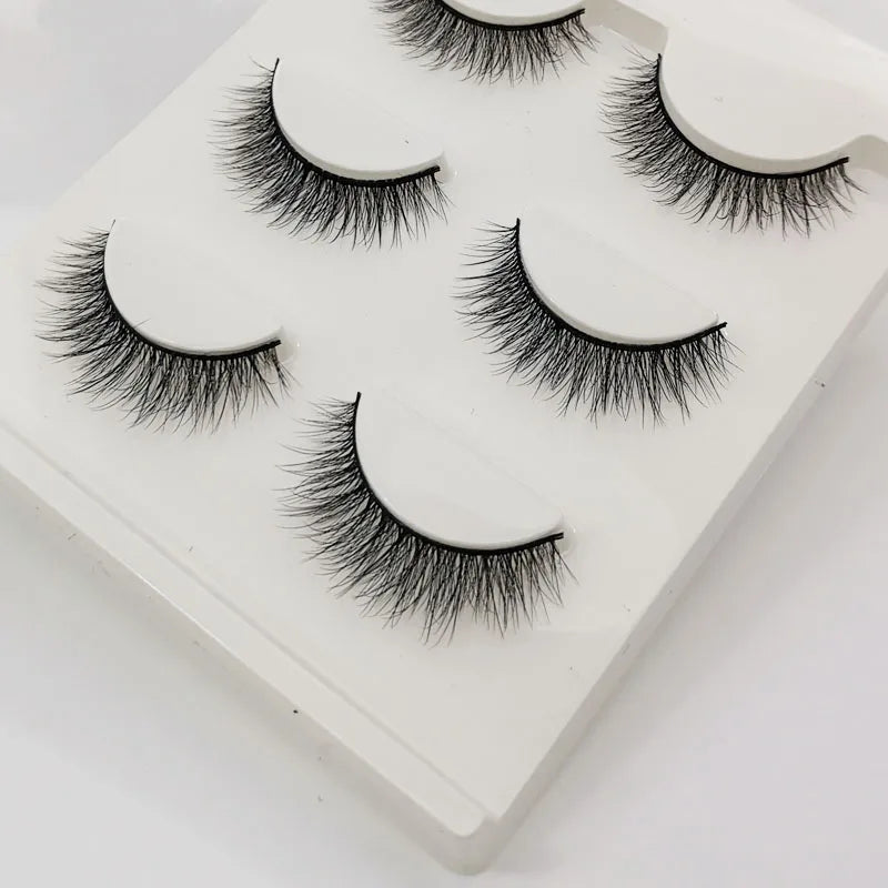 SHIDISHANGPIN 3 Pairs 29 Styles 3D Faux Mink Hair Soft False Eyelashes Fluffy Wispy Thick Lashes Handmade Lash Eye Makeup Tools