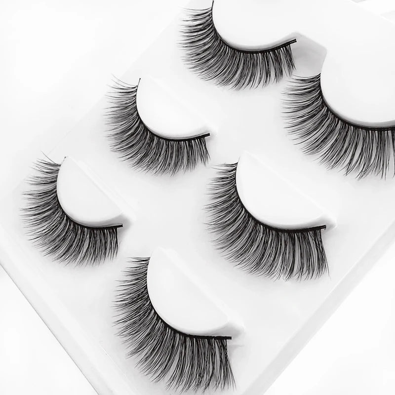 SHIDISHANGPIN 3 Pairs 29 Styles 3D Faux Mink Hair Soft False Eyelashes Fluffy Wispy Thick Lashes Handmade Lash Eye Makeup Tools