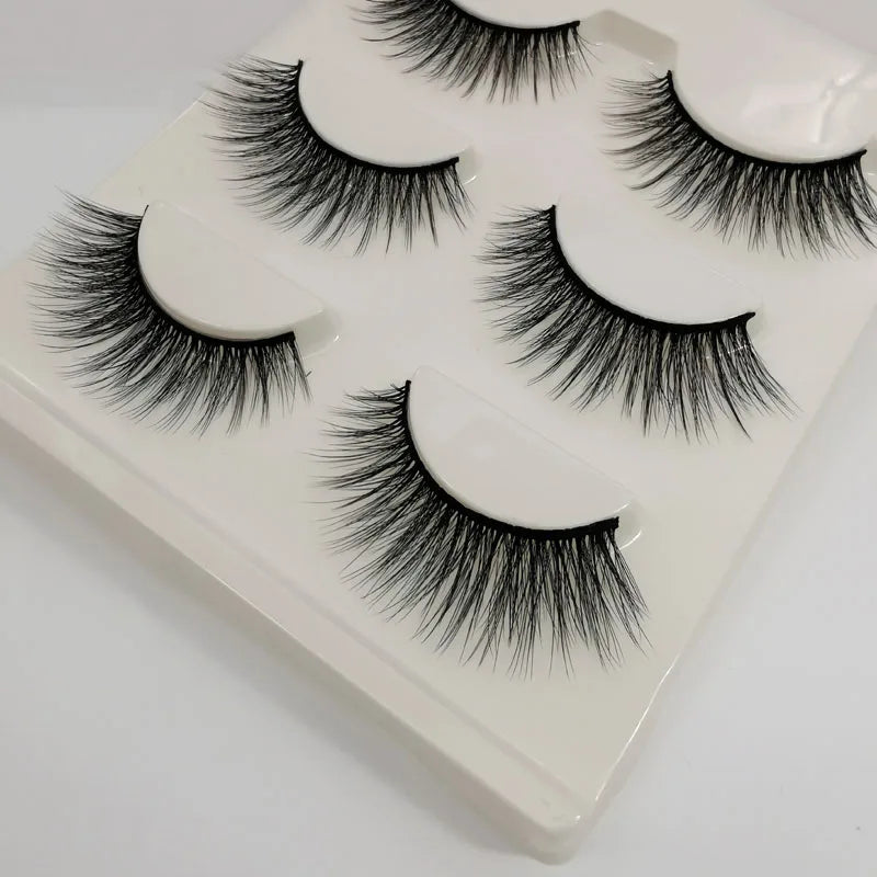 SHIDISHANGPIN 3 Pairs 29 Styles 3D Faux Mink Hair Soft False Eyelashes Fluffy Wispy Thick Lashes Handmade Lash Eye Makeup Tools