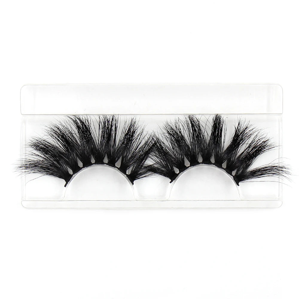 LEHUAMAO Eyelashes 3D Lashes 25mm Mink False Eyelashe Fluffy Soft Eyelash Dramatic Makeup Lashes Mink 3D Lash Natural Long G05