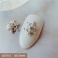 10pcs 3D Alloy Christmas Tree Bells Nail Art Zircon Pearl Metal Manicure Nails Accessories DIY Nail Decorations Supplies Charms