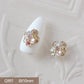 10pcs 3D Alloy Christmas Tree Bells Nail Art Zircon Pearl Metal Manicure Nails Accessories DIY Nail Decorations Supplies Charms