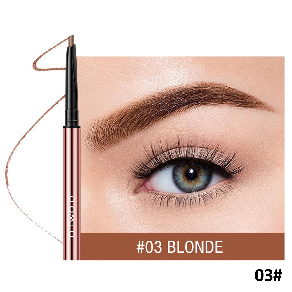 O.TWO.O 6 Colors Ultra Fine Waterproof Natural Long Lasting Paint Tattoo Eyebrow Black Brown Eyebrow Pencil With Brush Makeup
