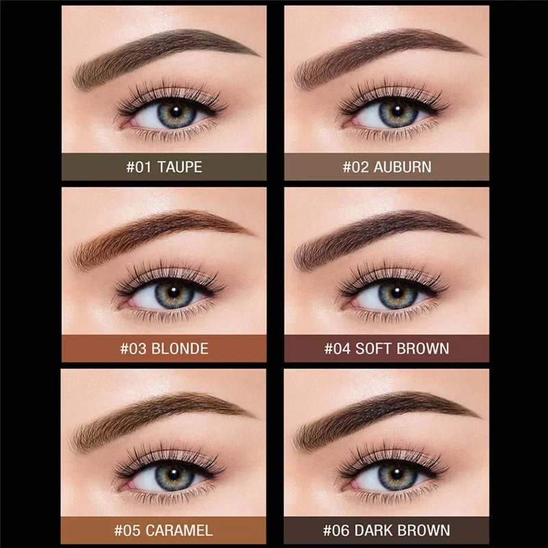 O.TWO.O 6 Colors Ultra Fine Waterproof Natural Long Lasting Paint Tattoo Eyebrow Black Brown Eyebrow Pencil With Brush Makeup