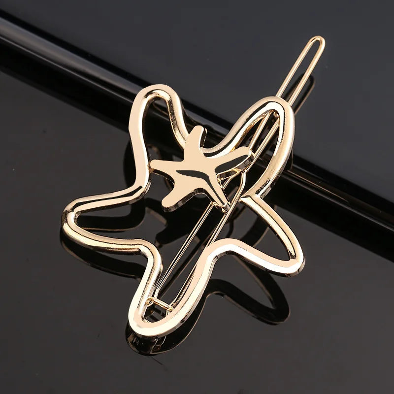 New Fashion Metal Love Heart Hair Clip Elegant Pearl Round Barrette for Women Girls Sweet Hairpins Barrettes Hair Accessories