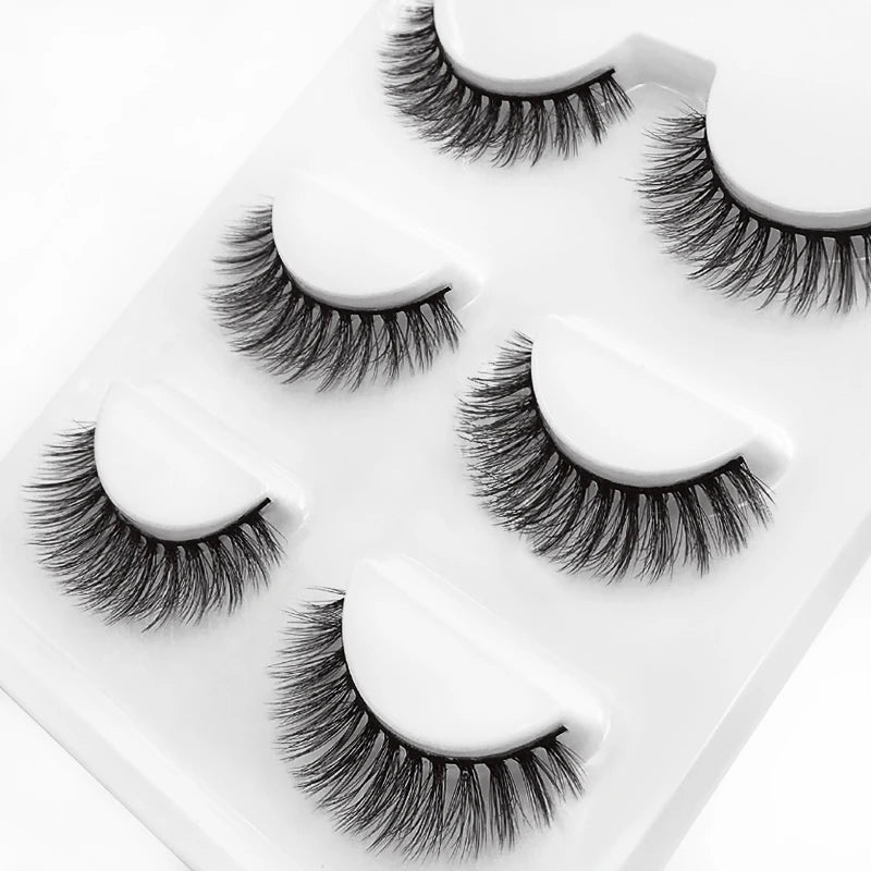 SHIDISHANGPIN 3 Pairs 29 Styles 3D Faux Mink Hair Soft False Eyelashes Fluffy Wispy Thick Lashes Handmade Lash Eye Makeup Tools