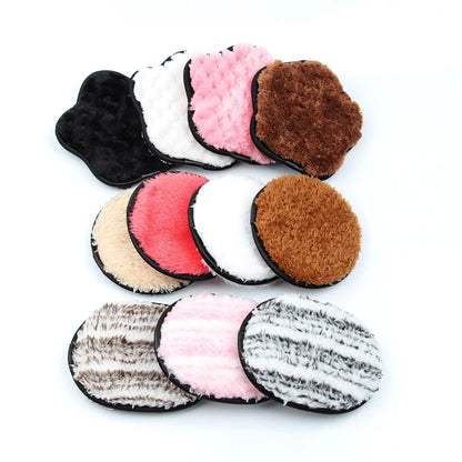 3PCS Reusable Makeup Remover Pads Cotton Wipes Microfiber Make Up Removal Sponge Cotton Cleaning Pads Tool Washable Sponge Pad