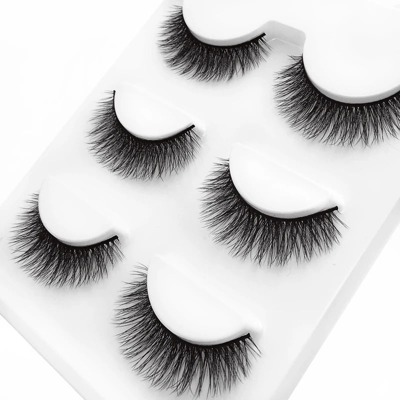 SHIDISHANGPIN 3 Pairs 29 Styles 3D Faux Mink Hair Soft False Eyelashes Fluffy Wispy Thick Lashes Handmade Lash Eye Makeup Tools