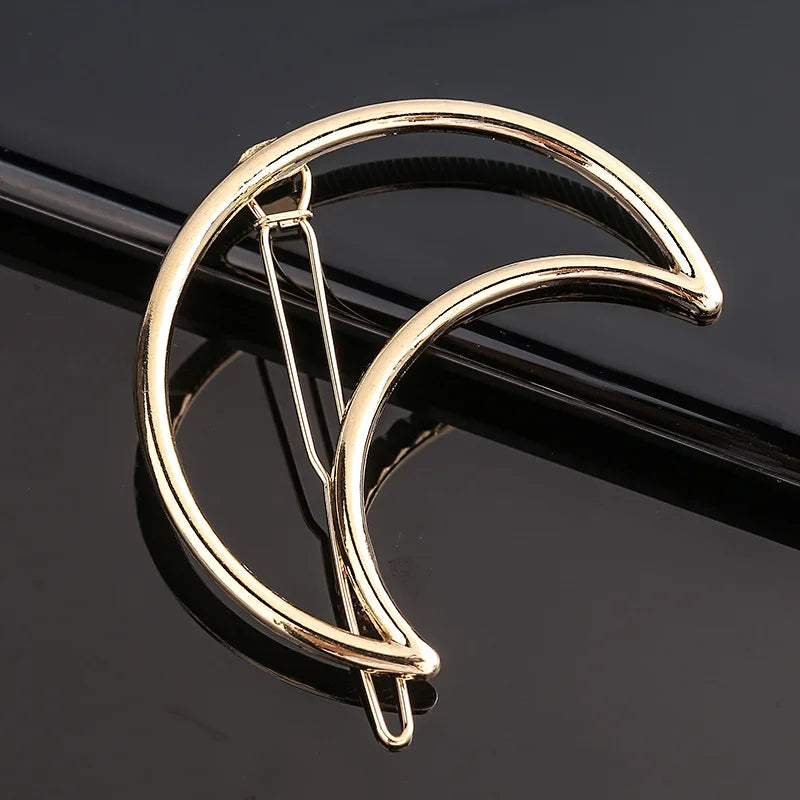 New Fashion Metal Love Heart Hair Clip Elegant Pearl Round Barrette for Women Girls Sweet Hairpins Barrettes Hair Accessories