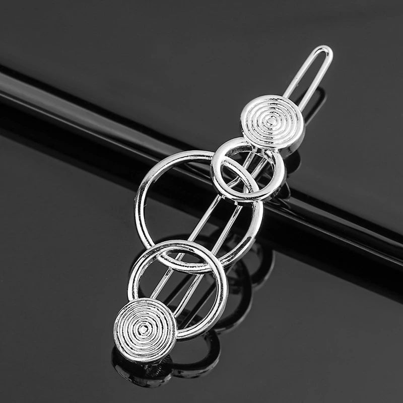 New Fashion Metal Love Heart Hair Clip Elegant Pearl Round Barrette for Women Girls Sweet Hairpins Barrettes Hair Accessories