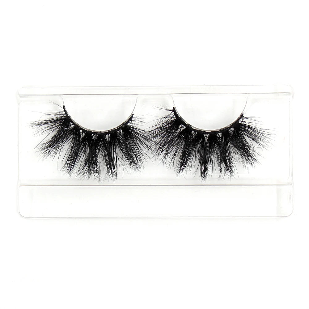 AMAOLASH 25mm Eyelashes 5D Mink Lashes Thick Crisscross False Eyelashes Fluffy Dramatic Eyelashes Makeup Soft Lashes 38 Styles