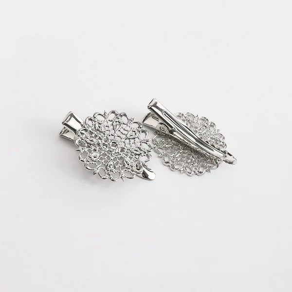 New Arrival 1PC Hollow Iron Sheet Metal Flower Butterfly Torus DIY Jewelry Hairpin Duck Tongue Hair Clip Girl Hair Accessories
