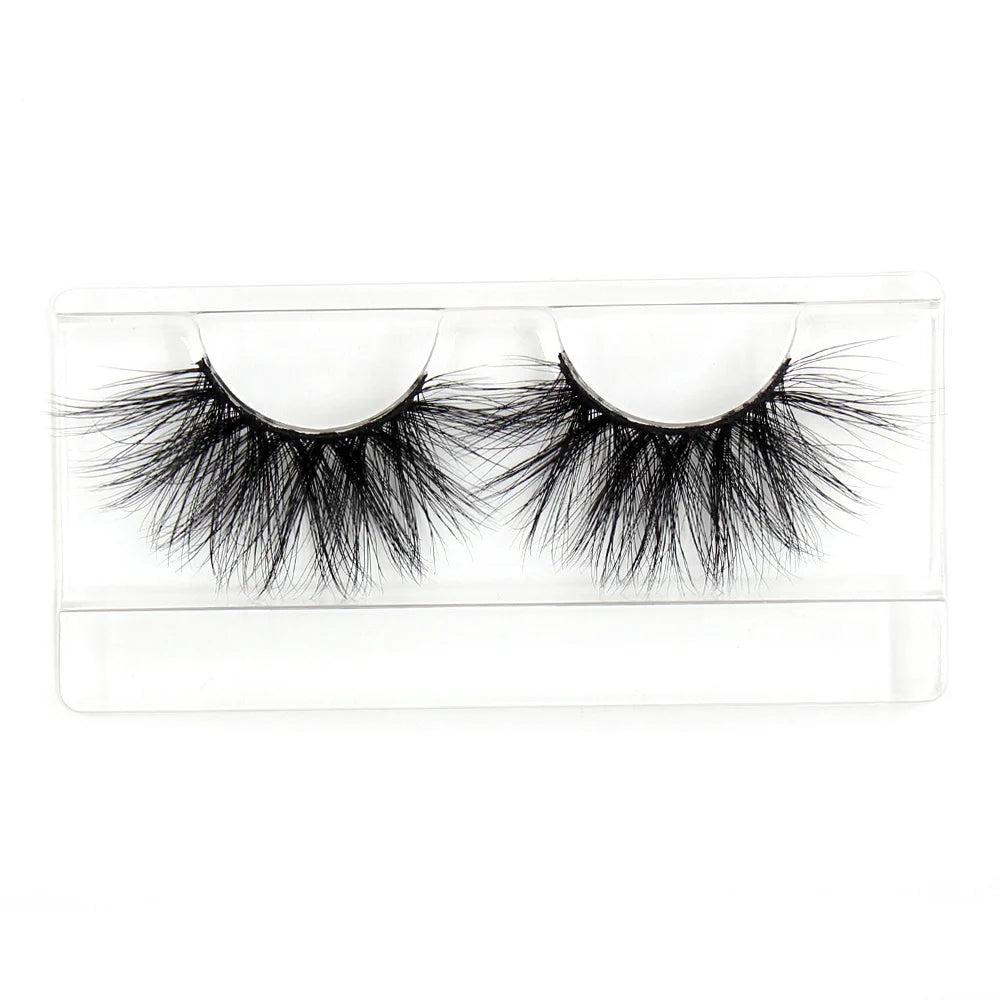 AMAOLASH 25mm Eyelashes 5D Mink Lashes Thick Crisscross False Eyelashes Fluffy Dramatic Eyelashes Makeup Soft Lashes 38 Styles