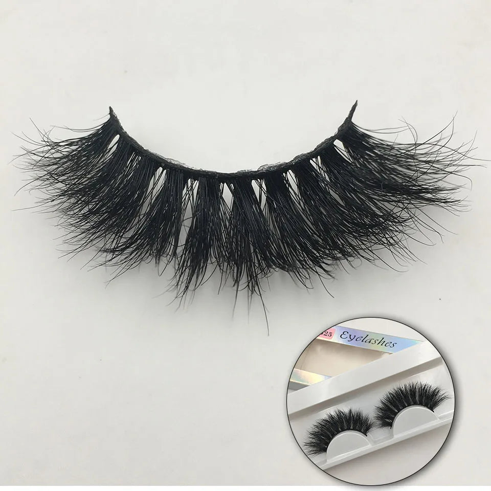RED SIREN 15mm-20mm Fluffy Mink Lashes Makeup Dramatic Messy Natural Mink Eyelashes