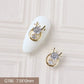 10pcs 3D Alloy Christmas Tree Bells Nail Art Zircon Pearl Metal Manicure Nails Accessories DIY Nail Decorations Supplies Charms