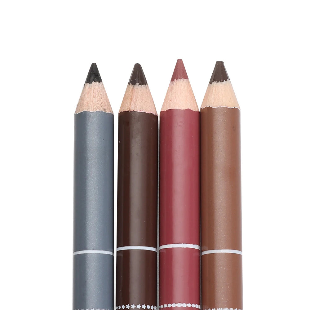 Colorful Natural Matte Wood Lip Liner Pen Waterproof Long Lasting Lipstick Pencil Contour Lady Charming Women's Cosmetic Tool
