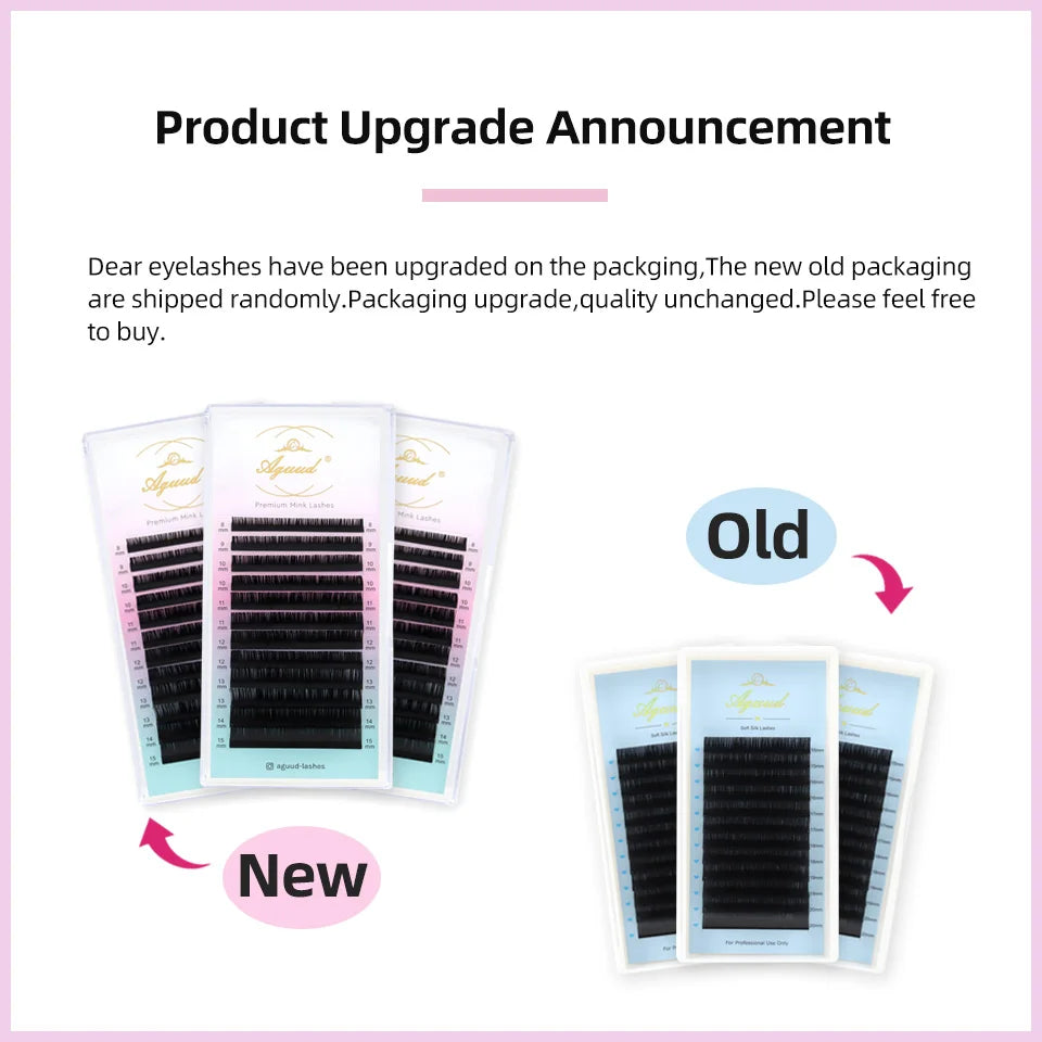 AGUUD L L+ LC LD M C D CC DD Curl Individual Eyelashes False Eyelash Extensions Mink Volume Eyelash Makeup L Eyelash Extensions
