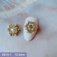 10pcs 3D Alloy Christmas Tree Bells Nail Art Zircon Pearl Metal Manicure Nails Accessories DIY Nail Decorations Supplies Charms