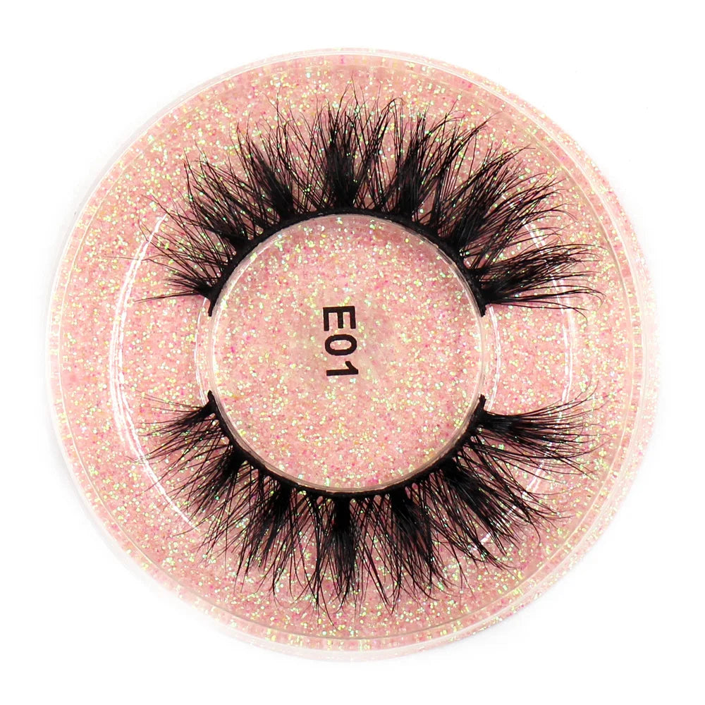 AMAOLASH Eyelashes Mink Lashes High Volume Thick False Eyelashes 3D Eyelash Extension Dramatic Soft Long Lasting Eye Lashes E01
