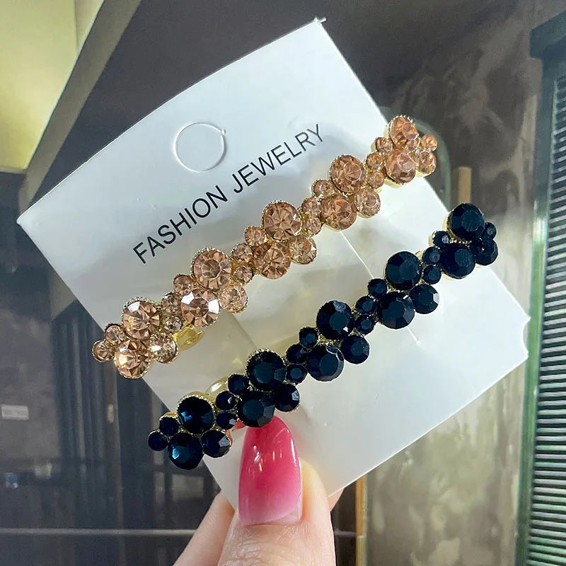 Korean Crystal Pearl Spring Hair Clips Pins for Women Girls Elegant Barrettes Hairpins Hairgrips Headwear Hair Accessories