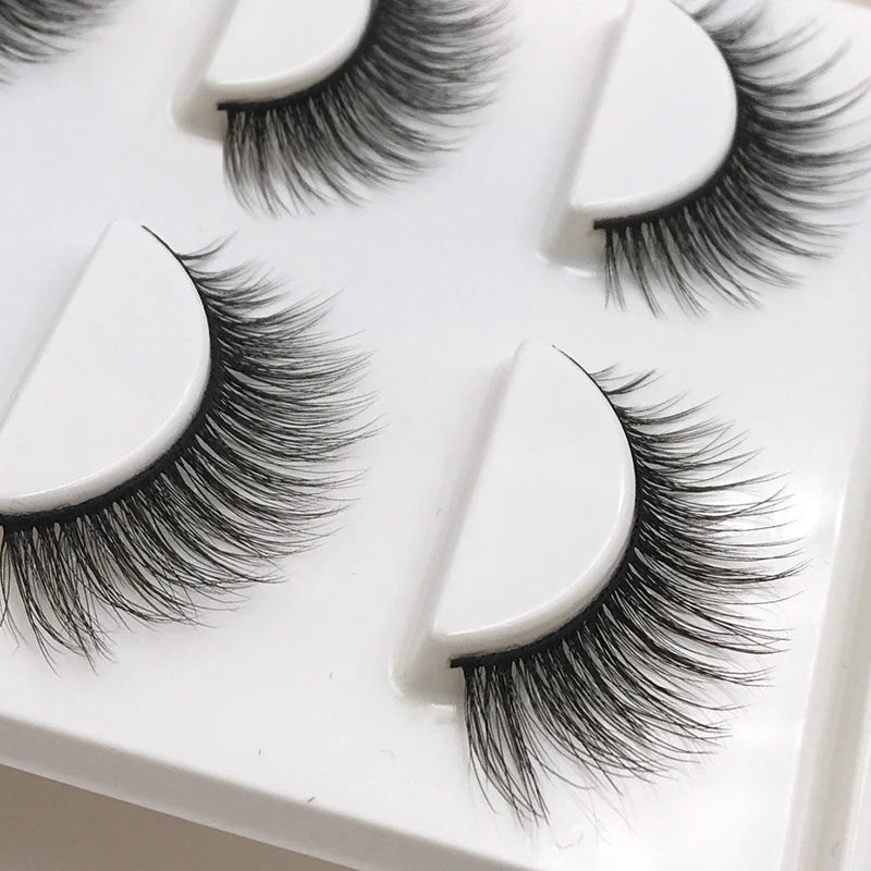 SHIDISHANGPIN 3 Pairs 29 Styles 3D Faux Mink Hair Soft False Eyelashes Fluffy Wispy Thick Lashes Handmade Lash Eye Makeup Tools
