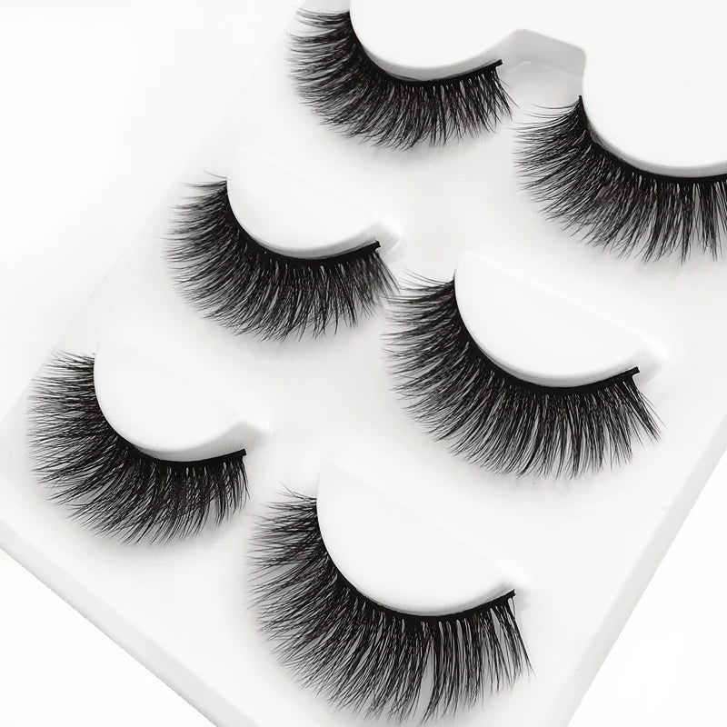 SHIDISHANGPIN 3 Pairs 29 Styles 3D Faux Mink Hair Soft False Eyelashes Fluffy Wispy Thick Lashes Handmade Lash Eye Makeup Tools