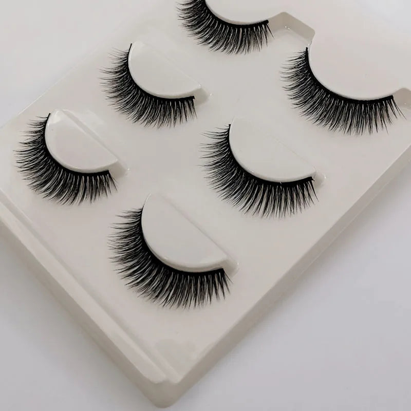 SHIDISHANGPIN 3 Pairs 29 Styles 3D Faux Mink Hair Soft False Eyelashes Fluffy Wispy Thick Lashes Handmade Lash Eye Makeup Tools