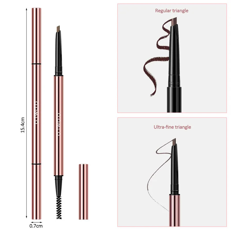 O.TWO.O 6 Colors Ultra Fine Waterproof Natural Long Lasting Paint Tattoo Eyebrow Black Brown Eyebrow Pencil With Brush Makeup