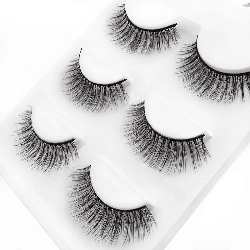 SHIDISHANGPIN 3 Pairs 29 Styles 3D Faux Mink Hair Soft False Eyelashes Fluffy Wispy Thick Lashes Handmade Lash Eye Makeup Tools
