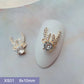 10pcs 3D Alloy Christmas Tree Bells Nail Art Zircon Pearl Metal Manicure Nails Accessories DIY Nail Decorations Supplies Charms