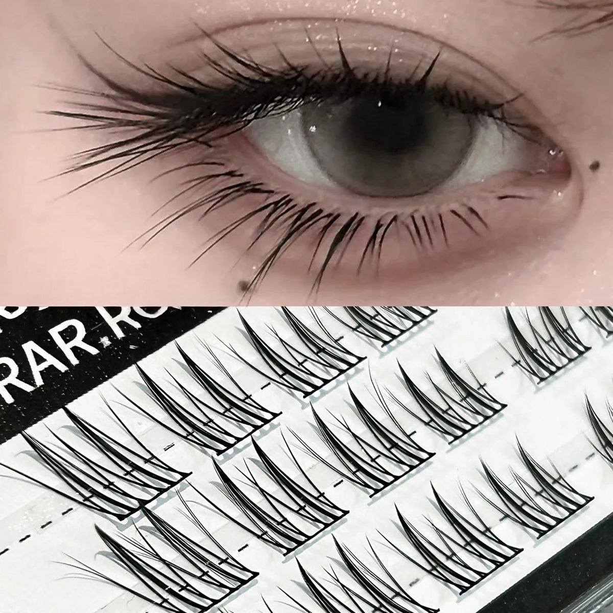 3/6/10 Rows Natural Charming Lashes Y2k Segmented Foxes Eyelash Extension Fluffy Single Clusters False Eyelashes Makeup Tools