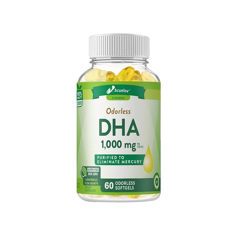 Bcuelov High Potency DHA - Supports Brain Health and Cognitive Function, Improves Concentration and Intellectual Thinking