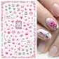 Cherry Blossom 3D Nail Stickers White Flower Petals Nail Art Decals Elegant Wedding Design Spring Sakura Manicure Slider Decor